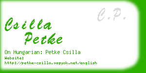 csilla petke business card